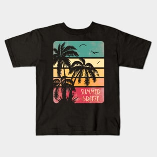 Summer Breeze Vintage Sunset Kids T-Shirt